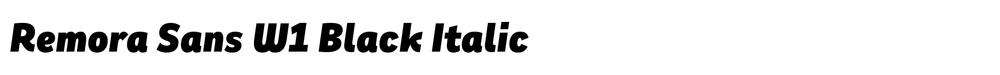 Remora Sans W1 Black Italic image